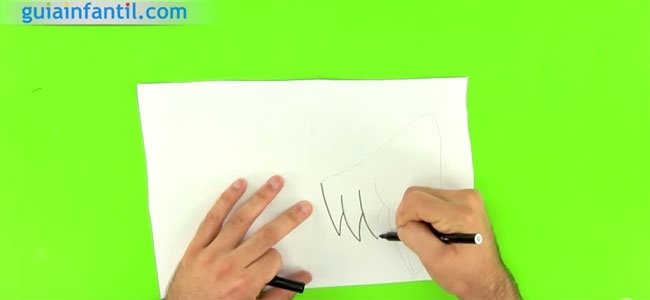 Careta de ángel de Navidad. Paso 2