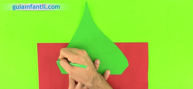 Máscara de elfo de Papá Noel. Paso 2