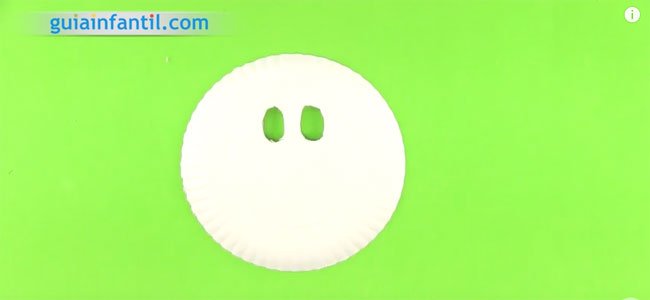 Máscara de muñeco de nieve. Paso 1 Máscara de muñeco de nieve. Paso 1