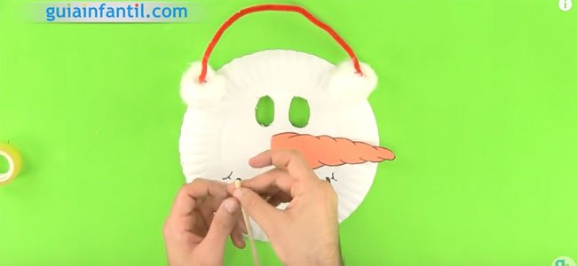 Máscara de muñeco de nieve. Paso 5 Máscara de muñeco de nieve. Paso 5
