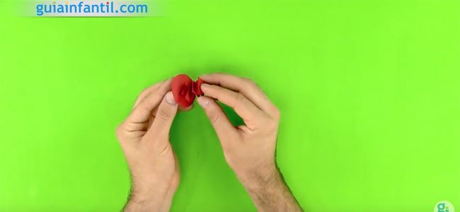 Máscara de Papá Noel. Paso 3 Máscara de Papá Noel. Paso 3