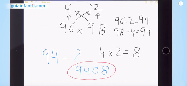 Truco de multiplicación para niños
