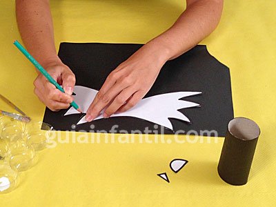 Murciélagos de Halloween. Paso 3