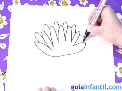 Dibujo de un nenúfar. Paso 1. Dibujo de un nenúfar. Paso 1.