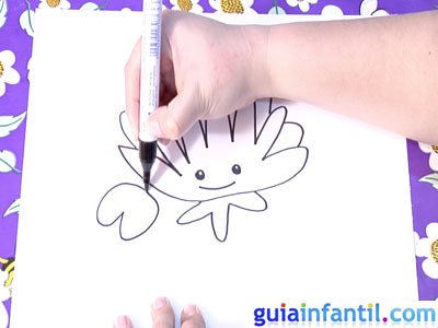 Dibujo de un nenúfar. Paso 3. Dibujo de un nenúfar. Paso 3.