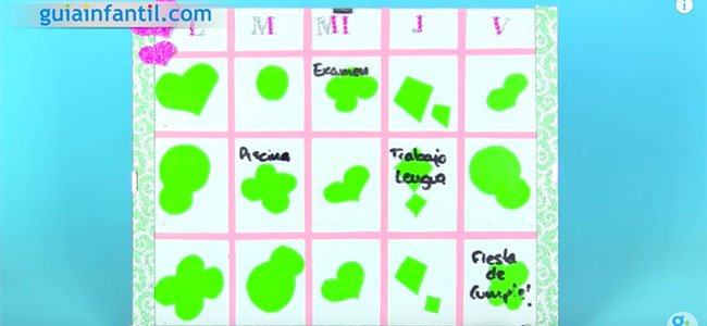 Organizador semanal escolar. Paso 4 Organizador semanal escolar. Paso 4