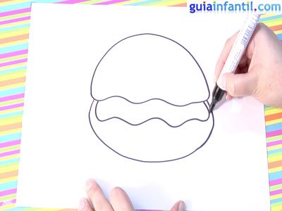 Dibujo de una ostra. Paso 2. Dibujo de una ostra. Paso 2.