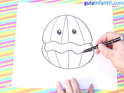 Dibujo de una ostra. Paso 4. Dibujo de una ostra. Paso 4.