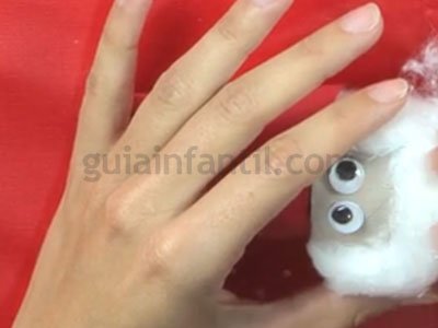 Papá Noel de cartón. Paso 6 Papá Noel de cartón. Paso 6