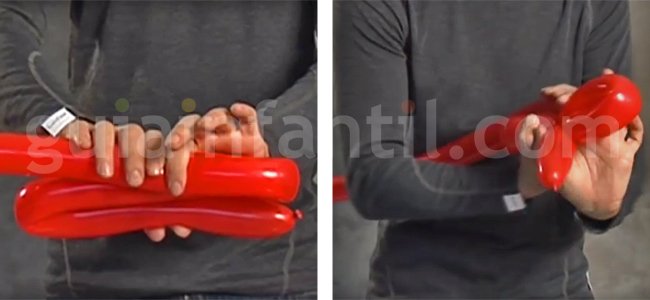 Paso 3 espada de caballero Globoflexia espada de caballero