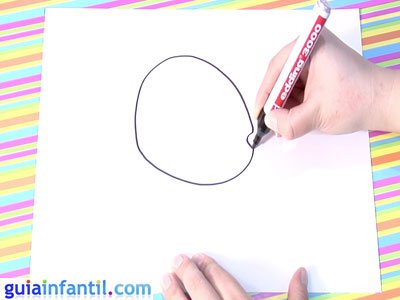 Dibujo de un pez. Paso1.