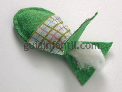 Peces de tela de colores. Paso 3. Peces de tela de colores. Paso 3.