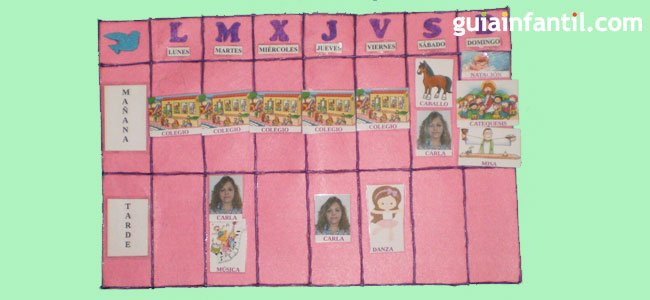 Planificador semanal. Paso 3