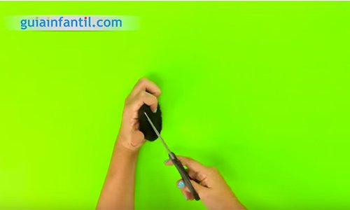 Pompones de halloween. Paso 1