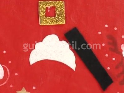 Porta cubiertos de Papá Noel. Paso 3 Porta cubiertos de Papá Noel. Paso 3