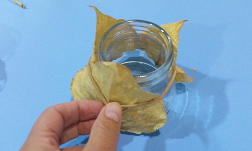 Candelabro de otoño. Paso 2