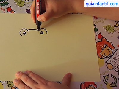 Dibujar una rana. Paso 1.