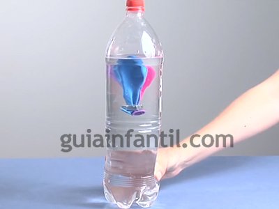 Submarino con globos. Paso 4