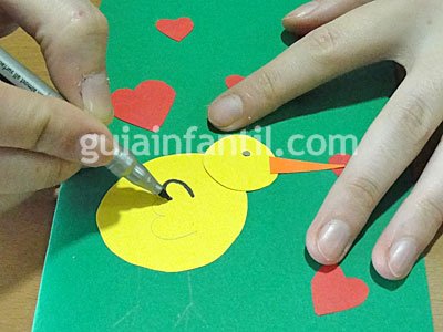 Tarjeta de pollito Manualidades para niños