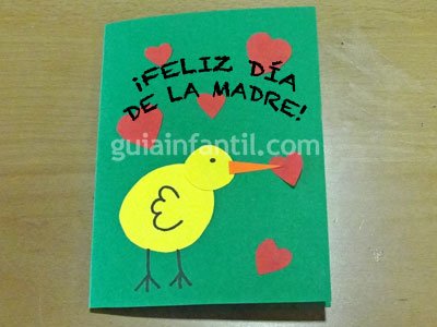 Tarjeta de pollito Manualidades para niños