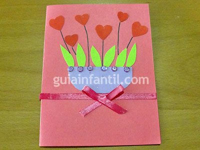 tarjeta de corazones Manualidades para niños