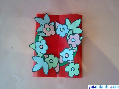 Tarjeta de flores. Paso 5. Tarjeta de flores. Paso 5.