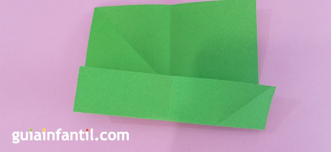 Trébol de origami. Paso 1 Trébol de origami. Paso 1