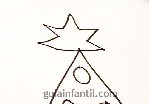 Cómo dibujar un árbol de Navidad. Paso 4