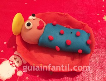 Niño jesús de plastilina de Navidad
