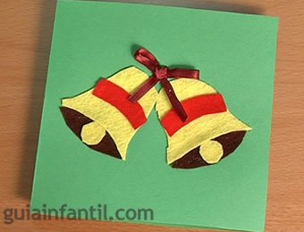 Postal de Navidad con campanas