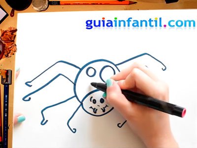 Cómo hacer una araña, paso cuarto Araña cuatro