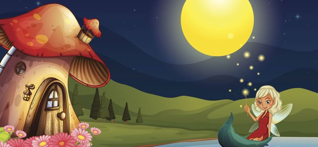 Cuento de hadas. El hada del estanque