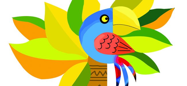 Fábula quiero ser como tú Loro en palmera