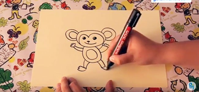 Cómo hacer un dibujo de un mono paso a paso