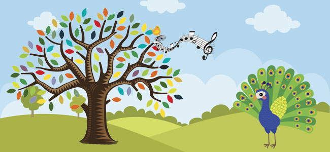 El ruiseñor y el pavo. Fábula popular para niños El ruiseñor y el pavo. Fábula popular para niños