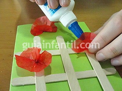 Tarjeta de amapolas Manualidades Día de la Madre