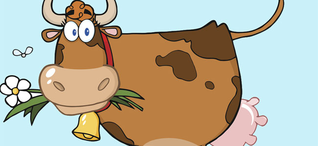 La vaca y la mosca, un poema infantil divertido para niños