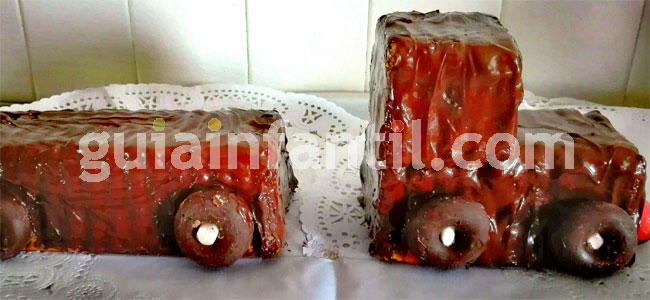 Tarta locomotora. Receta fáciles y divertidas para niños. Paso 3