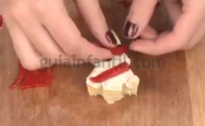 Aperitivo con forma de Árbol de Navidad. Paso 2 Aperitivo con forma de Árbol de Navidad. Paso 2