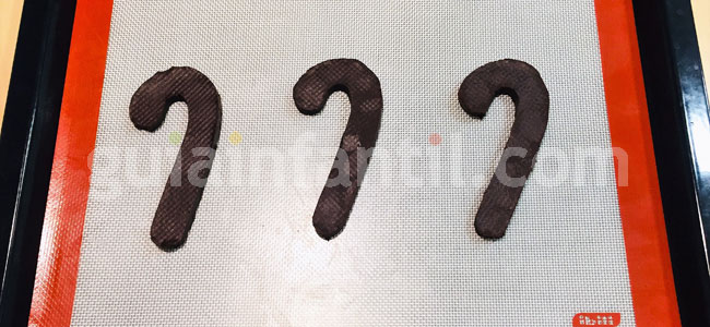 Galletas de bastón de Navidad. Paso 3