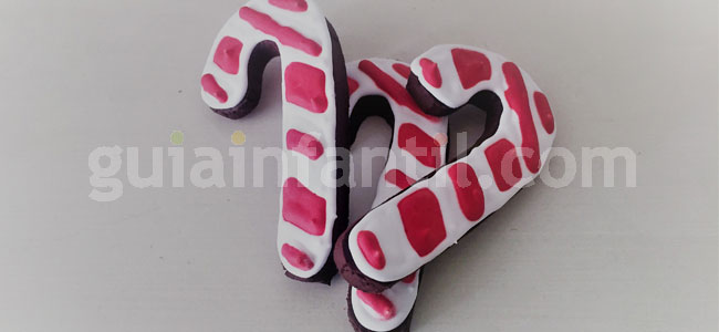 Galletas de bastón de Navidad. Paso 4