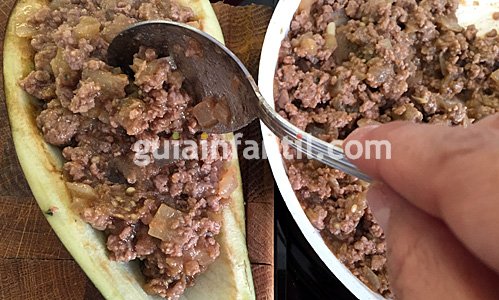 Berenjenas rellenas de carne. Paso 5