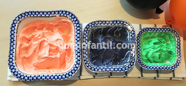 Bizcocho de Halloween. Paso 4