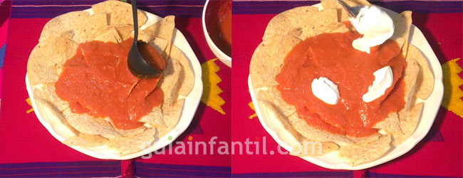 Receta de chilaquiles caseros para niños. Parte 4 Receta de chilaquiles caseros para niños. Parte 4