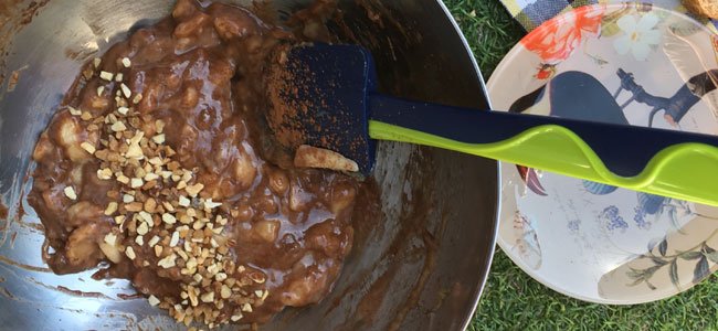 Almendras y plátano