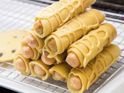 Crepes de Salchicha. Paso 5