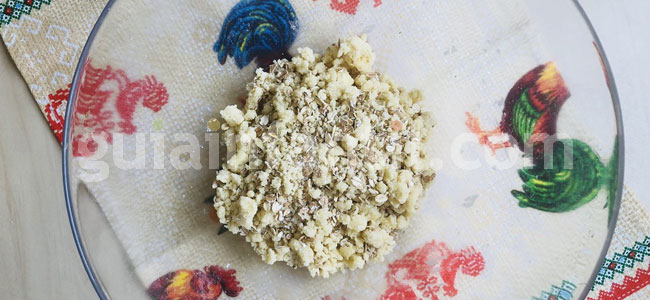 Crumble de frutas para niños. Paso 2