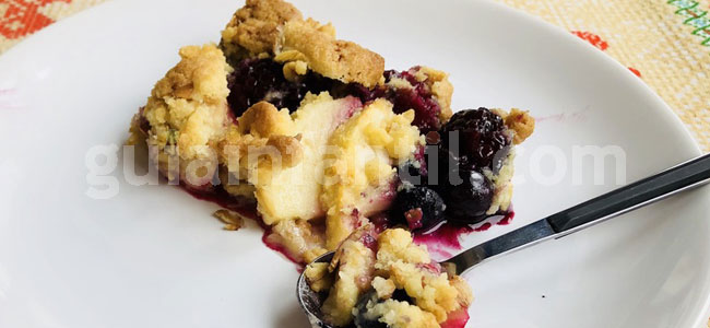 Crumble de frutas para niños. Paso 4