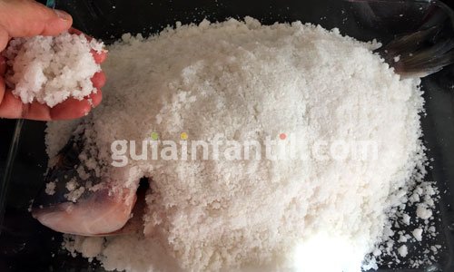 Receta de dorada a la sal. Paso 2 Receta de dorada a la sal. Paso 2