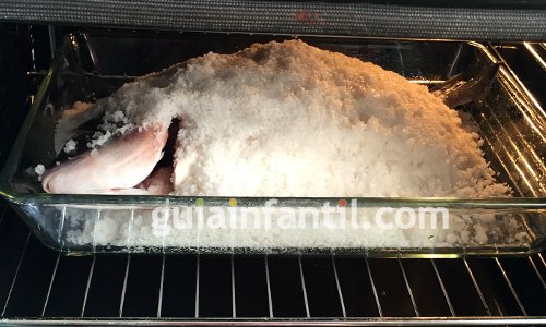 Receta de dorada a la sal. Paso 3 Receta de dorada a la sal. Paso 3